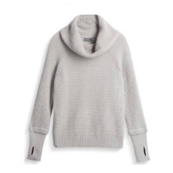 gray cowl neck sweater